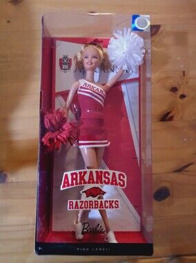Arkansas Razorbacks College  Cheerleader Barbie Doll